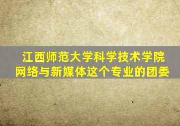 江西师范大学科学技术学院网络与新媒体这个专业的团委